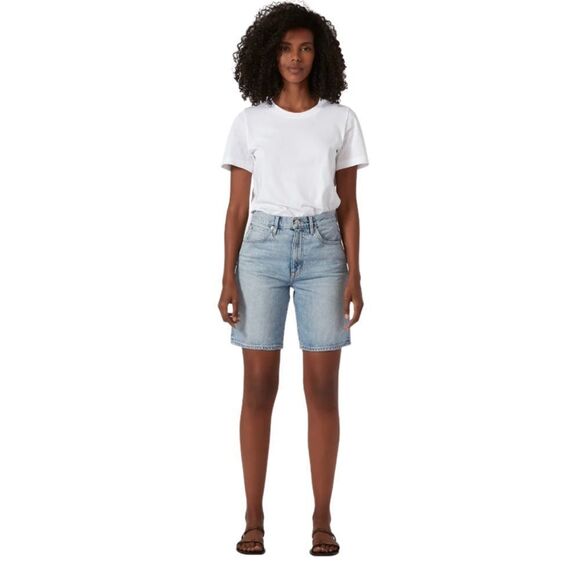 NWT SLVRLAKE London Organic Denim Shorts in Heart of Gold - Picture 1 of 6